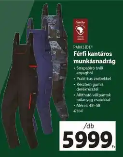 Lidl Férfi kantáros munkásnadrág ajánlat