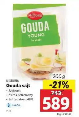 Lidl MILBONA Gouda sajt ajánlat
