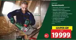 Lidl PARKSIDE Sarokcsiszoló ajánlat