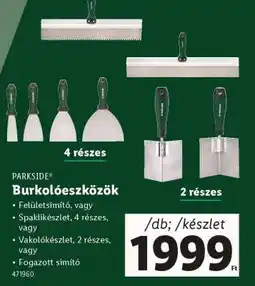 Lidl PARKSIDE Burkolóeszközök ajánlat