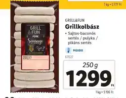 Lidl GRILL&FUN Grillkolbász ajánlat