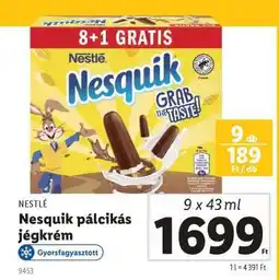Lidl Nesquik pálcikás jégkrém ajánlat