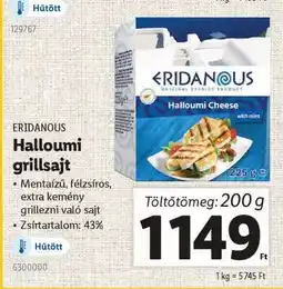 Lidl ERIDANOUS Halloumi grillsajt ajánlat