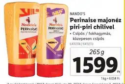 Lidl Nando's Perinaise majonéz piri-piri chilivel ajánlat
