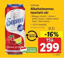 Lidl SOPRONI Alkoholmentes ízesített sör ajánlat