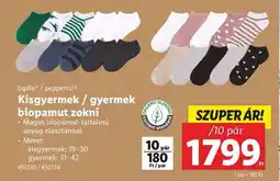 Lidl Kisgyermek/gyermek biopamut zokni ajánlat