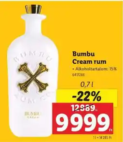 Lidl Bumbu Cream rum ajánlat