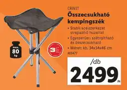 Lidl CRIVIT Összecsukható kempingszék ajánlat