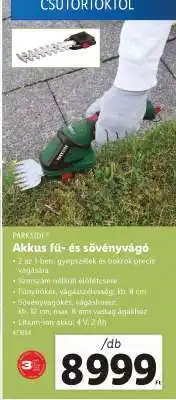 Lidl Akkus fű- és sövényvágó ajánlat