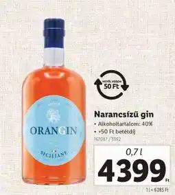 Lidl Narancsízű gin ajánlat