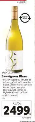 Lidl BALLA GÉZA Sauvignon Blanc ajánlat