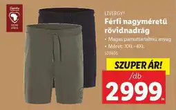 Lidl LIVERGY Férfi nagyméretű rövidnadrág ajánlat