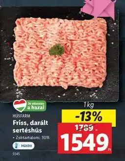 Lidl Friss, darált sertéshús ajánlat