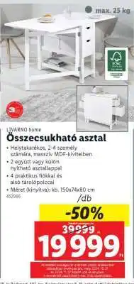 Lidl LIVARNO home Összecsukható asztal ajánlat