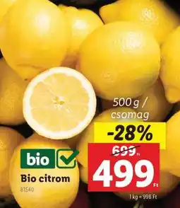 Lidl Bio citrom ajánlat