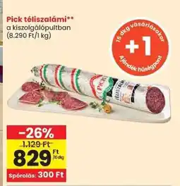 Spar PICK Téliszalámi ajánlat