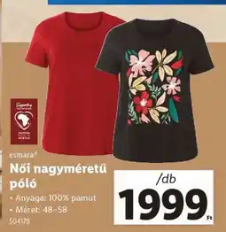 Lidl Női nagyméretű póló ajánlat