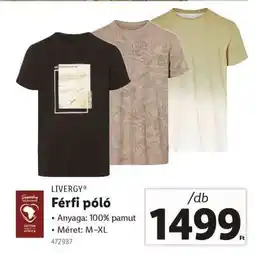 Lidl LIVERGY Férfi póló ajánlat