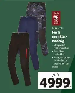 Lidl PARKSIDE Férfi munkásnadrág ajánlat