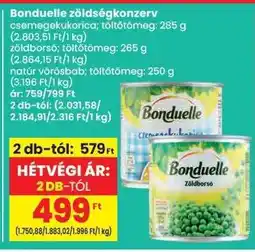 Spar Bonduelle zöldségkonzerv ajánlat