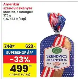 Amerikai Szendvicskenyér
