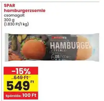 Spar SPAR hamburgerzsemle ajánlat