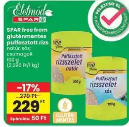Spar SPAR free from gluténmentes puffasztott rizs ajánlat