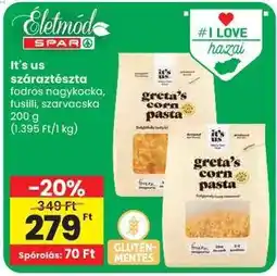 Spar It's us száraztészta ajánlat