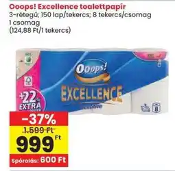 Spar Ooops! Excellence Toalettpapír ajánlat
