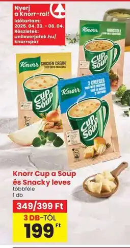 Spar Knorr Cup a Soup és Snacky leves ajánlat