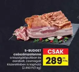 Spar S-BUDGET császárszalonna ajánlat