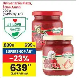 Spar Univer Erős Pista, Édes Anna ajánlat