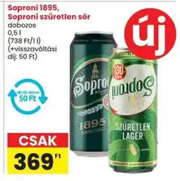 Spar Soproni 1895, Soproni szűretlen sör ajánlat