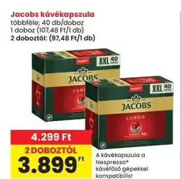 Spar Jacobs kávékapszula ajánlat