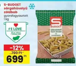 Spar S-BUDGET sárgahüvelyű zöldbab ajánlat