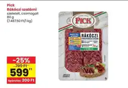 Spar PICK Rákóczi szalámi ajánlat