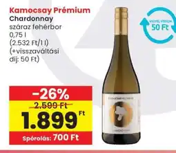 Spar KAMOCSAY PRÉMIUM CHARDONNAY ajánlat