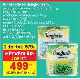 Spar Bonduelle zöldségkonzerv ajánlat