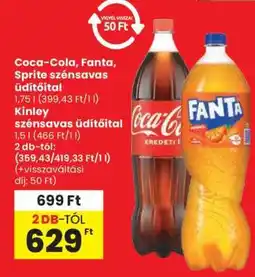 Spar Coca-Cola, Fanta, Sprite szénsavas üdítőital ajánlat