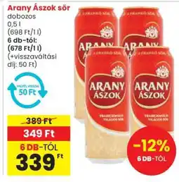 Spar Arany Ászok sör ajánlat