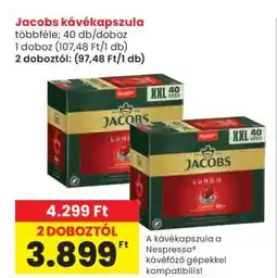 Spar Jacobs kávékapszula ajánlat