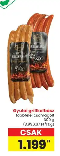 Spar Gyulai grillkolbász ajánlat