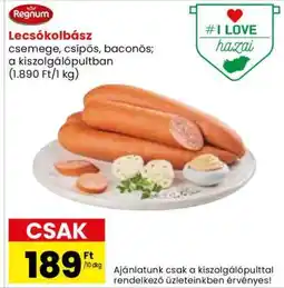 Spar Market Lecsókolbász ajánlat