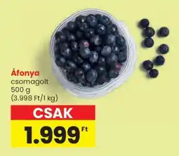 Spar Áfonya csomagolt ajánlat