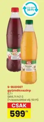 Spar S-BUDGET gyümölcsszörp ajánlat