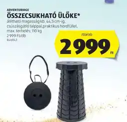 ALDI ADVENTURIDGE ÖSSZECSUKHATÓ ÜLŐKE ajánlat