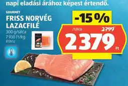 ALDI GOURMET FRISS NORVÉG LAZACFILÉ ajánlat