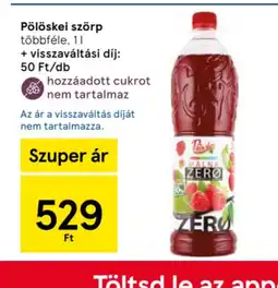 Tesco Pölöskei szörp ajánlat