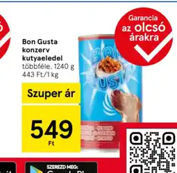 Tesco Bon Gusta konzerv kutyaeledel ajánlat