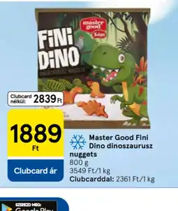 Tesco Master Good Fini Dino dinoszaurusz nuggets ajánlat